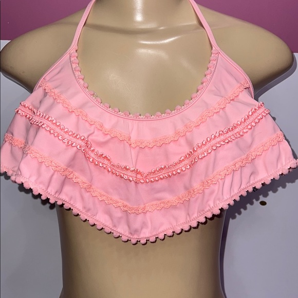 victoria secret  Ruffled Bikini Top with Patterned‎ Bottom zs M - Picture 5 of 16